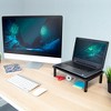 Mount-It! Height Adjustable Single Monitor Riser | Metal Mesh Computer Screen Platform | Desktop Riser for Laptop Monitor & Printer | 44 Lbs. Capacity - 3 of 4
