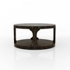 HOMES: Inside + OutSande Farmhouse Round Wood Coffee Table Antique Black: Fixed Shelf, Transitional Style - image 4 of 4