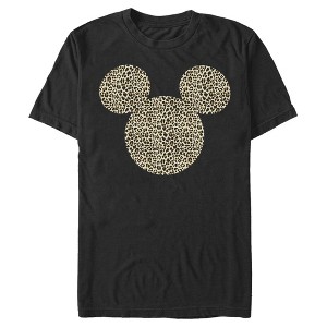 Men's Mickey & Friends Mickey & Mickey Mouse Cheetah Print Classic Ears T-Shirt - 1 of 4