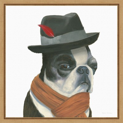 Amanti Art The Boys VIII Dog by Myles Sullivan Canvas Wall Art Print Framed 16-in. x 16-in.