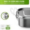 BRINJOY Stainless Steel Bento Box for Adults - Leak-Proof Lunch Box with 3 Compartments, Dishwasher Safe, Eco-Friendly (Free Seal Included) - 4 of 4