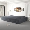 Akoasm 78 in. W Modern Convertible Teddy Fabric Foam-Filled Sofa with 2 Pillows For Bedroom & Living Room-Grey - 2 of 4