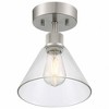 Access Lighting Port Nine 1 - Light Flush Mount in  Brushed Steel - 3 of 4