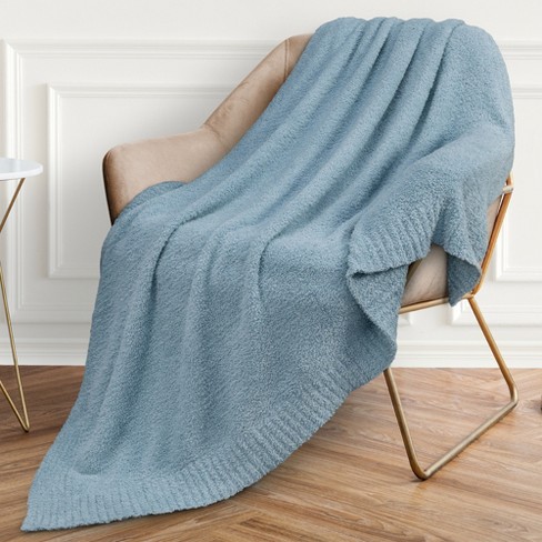 Pavilia Soft Thick Fleece Flannel Ribbed Striped Throw Blanket, Luxury  Fuzzy Plush Warm Cozy For Sofa Couch Bed, Light Gray/throw - 50x60 : Target