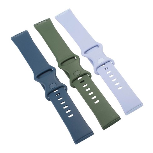 Insten 3-pack Band For Fitbit Versa 3 And Fitbit Sense Bands, Replacement  Wristbands For Women Men (lilac Purple + Blue + Green) : Target