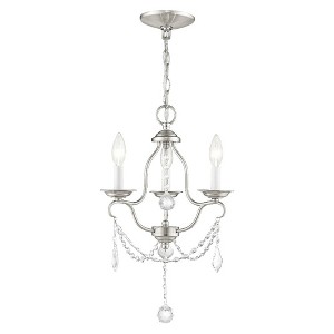 Livex Lighting Chesterfield 3 - Light Chandelier in  Brushed Nickel - 1 of 1