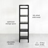 MH London Carlton 70" Solid Wood 5-Tier Etagere Bookcase - 3 of 4