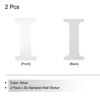 Unique Bargains 3D Acrylic Self-Adhesive Mirror Alphabet Sticker Wall Decals 2 Pcs - 3 of 3