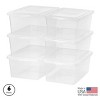Racxily Plastic Storage Bins,  Stackable Organizing Box, Durable Nestable Containers, Clear - 2 of 4