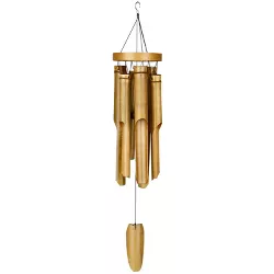 Woodstock Chimes Asli Arts® Collection, Ring Bamboo Chime, Large 37'' Natural Wind Chime C255