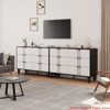 Vintage Style 6-Drawer Dresser, Modern Black and White Chest with Deep Storage for Bedroom, Living Room and Entryway - 3 of 4