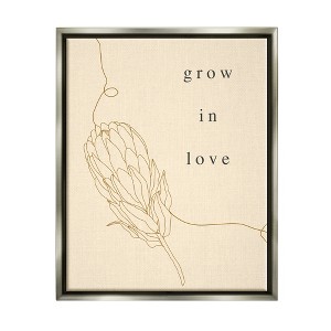 Stupell Industries Grow In Love Quote Plant Blossom Line Drawing - 1 of 4
