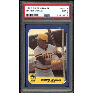 1986 Fleer Update #U14 Barry Bonds Rookie Card Graded PSA 9 MINT - 1 of 2