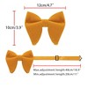 INSPIRE CHIC Men's Velvet Pre-Tied Solid Color Pocket Square Adjustable Bow Tie 1 Pair - 3 of 4