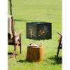 Evergreen Square Tree of Life Fire Pit- 24 x 25.75 x 24 Inches Outdoor Safe and Weather Resistant with Drainage Hole and Poker - 2 of 4