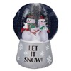 Karl Home 6 FT Lighted Snow Globe with Snowman Family Christmas Inflatable Decoration - 3 of 4