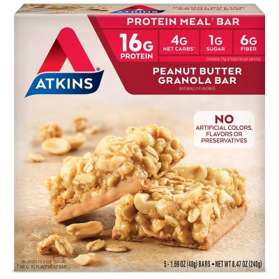 Atkins Granola Meal Bars - Peanut Butter - 5ct