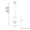 Hunter Sacha 11" Brushed Nickel Pendant Light - 3 Bulb Dimmable Ceiling Fixture for Indoor Use - 4 of 4