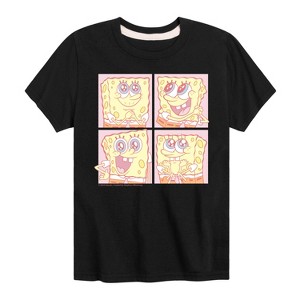 Boys' - Spongebob Squarepants - Cute Face Grid Short Sleeve Graphic T-Shirt - 1 of 4