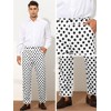 INSPIRE CHIC Men's Regular Fit Flat Front Polka Dots Printed Pants - 4 of 4