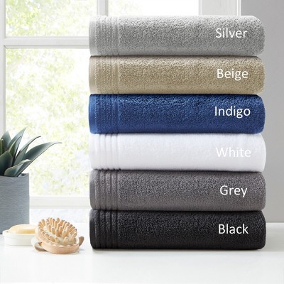 12Pcs 100% Cotton Solid Bath Towel Set, Anti-Microbial Zero Twist Front Quick Dry Towel