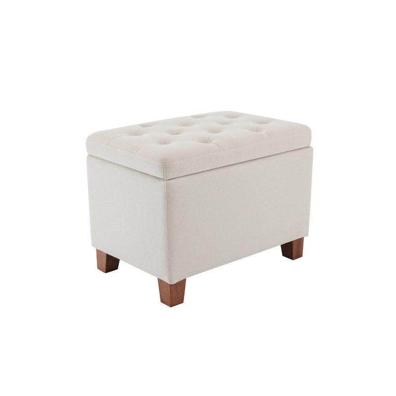 24" Tufted Storage Ottoman and Hinged Lid - WOVENBYRD, 3 of 23