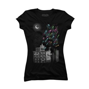 Junior's Design By Humans Your Free Jelly Fish Return To Space By moisescudero T-Shirt - 1 of 2