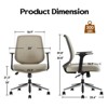 Bencmate Task and Office Chairs Modren Office Desk Chair, Swivel Wheels, and Seat-Slide Function, Beige, 26"*27"*37" - 2 of 4