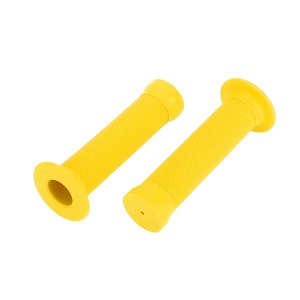 Unique Bargains Bike Handlebar Grips Covers 5.12" Long Yellow 1 Pair - 1 of 4