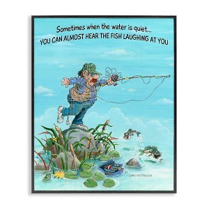 Stupell Industries Fish Laughing Funny Sports Fishing, 24" x 30" - 1 of 4