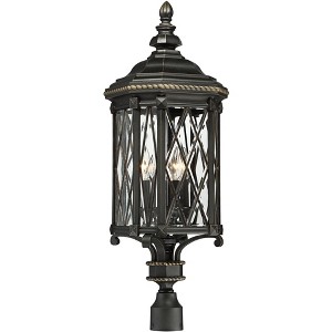 Minka Lavery Vintage Outdoor Post Light Fixture Black 32 1/2" Clear Beveled Glass for Post Exterior Barn Deck House Porch Patio - 1 of 1