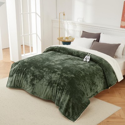 Heated Blanket with 4 Heat Settings and 10-Hour Auto Shut-Off, Electric Blanket with Dual Controls, Overheat Protection