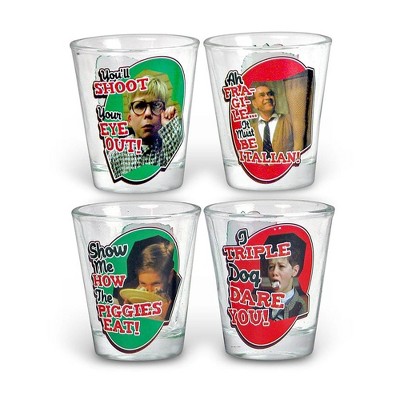 Icup, Inc. A Christmas Story Quotes 4 Piece Shot Glass Set : Target