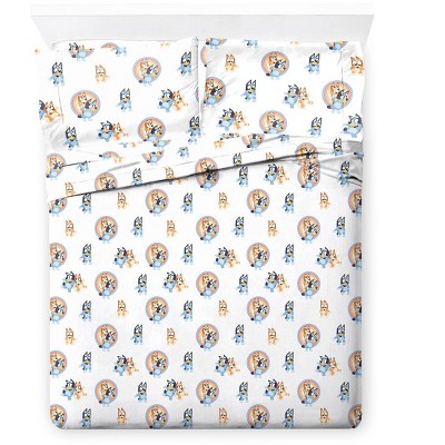 Bluey and Bingo Organic Cotton Full Bed Set with Duvet Cover
