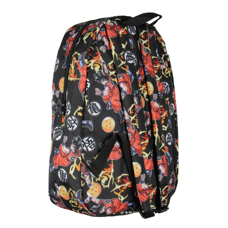 Dragon Ball Z Backpack Goku Fighting Stance Backpack Laptop School Travel Backpack Black, 3 of 5