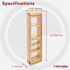 Rev-A-Shelf Kitchen Cabinet Pullout Wall Filler Wooden Organizer Slide Out Pantry Storage W Soft Close In Multiple Sizes 6 X 42 In 432 Wfbbsc42 6c