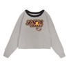 NCAA LSU Tigers Girls' Crew Neck Fleece Gray Sweatshirt - 2 of 3