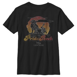 Boy's Lion King Retro Pride Rock Line Art T-Shirt - 1 of 4