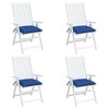 vidaXL Chair Cushions 4 pcs Blue 15.7"x15.7"x2.8" Oxford Fabric - 4 of 4