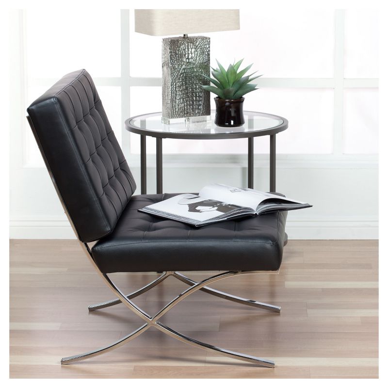 Studio Designs Home Atrium Bonded Leather Barcelona Chair, 6 of 7