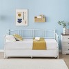 TackView Twin Metal Daybed with Trundle, Pullout Trundle Bed Frame, Guest Sofa Bed with Steel Slat Support, No Box Spring Required - 2 of 4