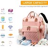 Waterproof 3-in-1 Baby Diaper Backpack with Foldable Changing Pad - Pink - 2 of 4