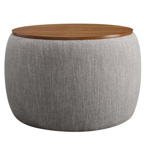 Modway Perla Woven Heathered Fabric Upholstered Storage Ottoman - 1 of 4