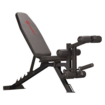 Versatile Adjustable Utility Fitness Bench - Red/Black