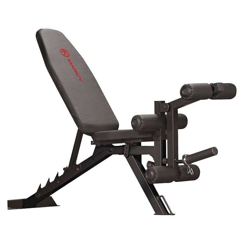 Marcy Deluxe Utility Weight Bench - Red/Black, 3 of 10