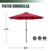 Ainfox 10ft Patio Umbrella  With 40 Led Lights - 3 of 4