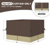 Aoodor Gazebo Curtain 10' x 12' Replacement Universal 4 Panel Sidewalls (Only Curtain) - 3 of 4