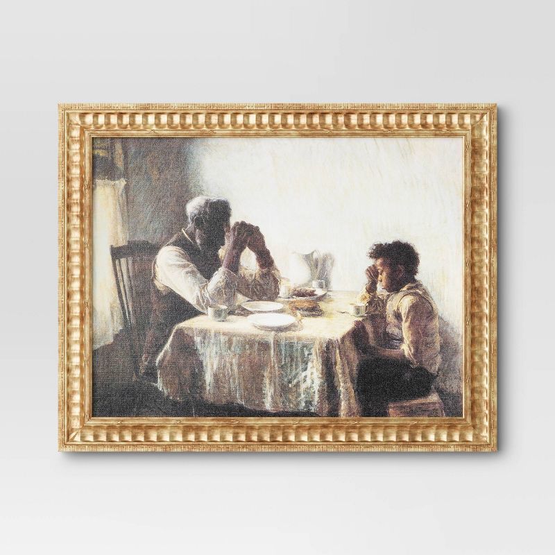 20&#34; x 16&#34; The Thankful Poor by Henry Ossawa Tanner Vintage Framed Wall Cotton Canvas Gold - Threshold&#8482;, 1 of 6