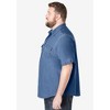 Boulder Creek by KingSize Men's Big & Tall Short Sleeve Denim And Twill Shirt - 4 of 4