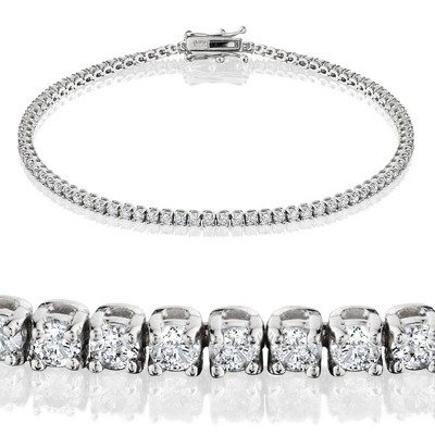 Pompeii3 2ct Lab Created Diamond Tennis Bracelet 14K White Gold 7"